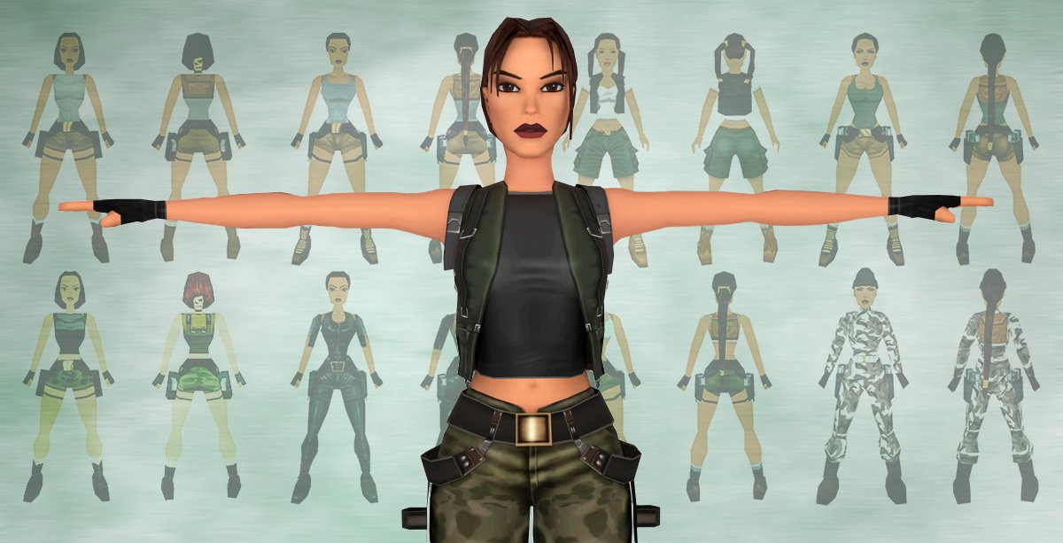 [Site Update] Renders of the Classic Lara Croft Outfits