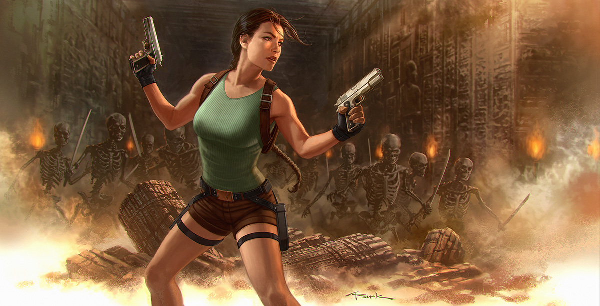 Tomb Raider IV Box Art Reimagination by Andy Park